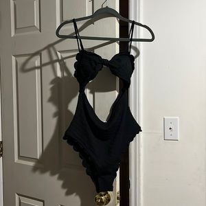 One piece cut out swim